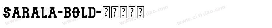 Sarala-Bold字体转换