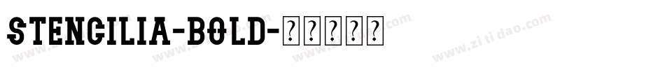Stencilia-Bold字体转换