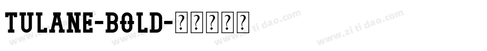 Tulane-Bold字体转换