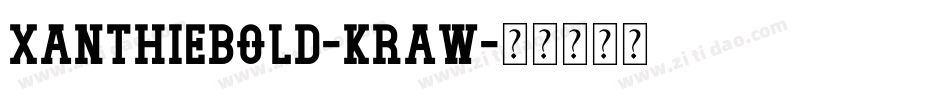 XanthieBold-KrAW字体转换