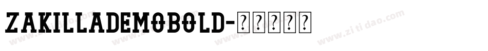 ZakillaDEMOBold字体转换