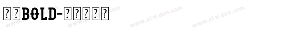 冼极bold字体转换