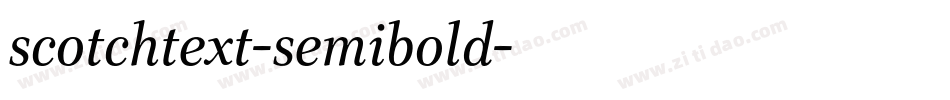 scotchtext-semibold字体转换