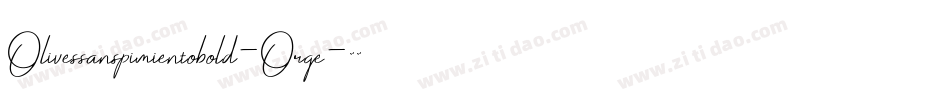 Olivessanspimientobold-Orge字体转换