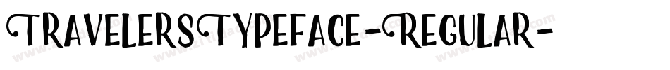 TravelersTypeface-Regular字体转换