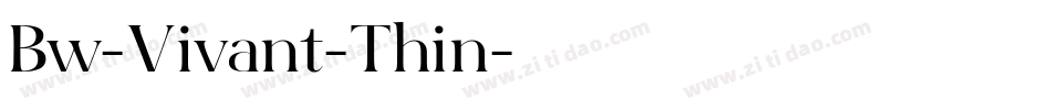 Bw-Vivant-Thin字体转换
