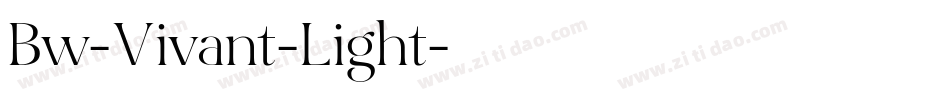 Bw-Vivant-Light字体转换