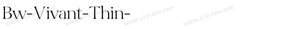Bw-Vivant-Thin字体转换