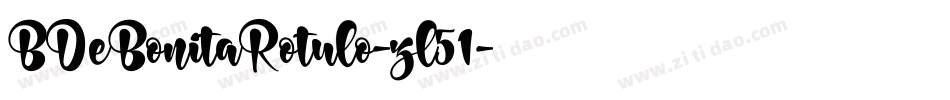 BDeBonitaRotulo-zl51字体转换