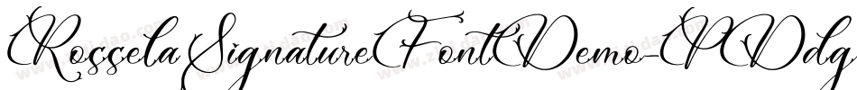 RosselaSignatureFontDemo-PDdg字体转换