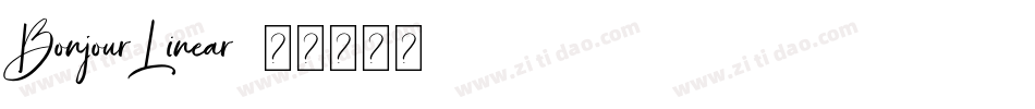 BonjourLinear字体转换