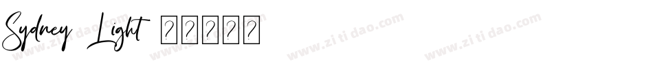 Sydney-Light字体转换