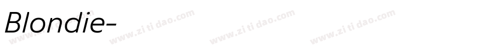 Blondie字体转换