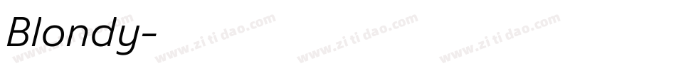 Blondy字体转换