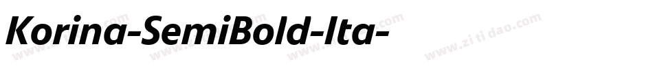 Korina-SemiBold-Ita字体转换