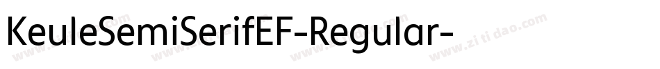 KeuleSemiSerifEF-Regular字体转换