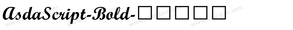 AsdaScript-Bold字体转换