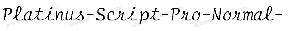 Platinus-Script-Pro-Normal字体转换