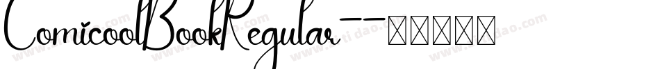 ComicoolBookRegular-字体转换