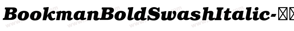 BookmanBoldSwashItalic字体转换
