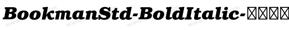 BookmanStd-BoldItalic字体转换