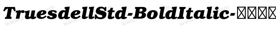 TruesdellStd-BoldItalic字体转换