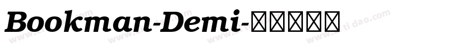 Bookman-Demi字体转换