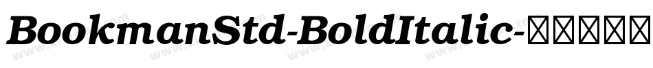 BookmanStd-BoldItalic字体转换