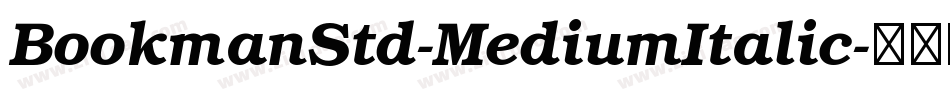 BookmanStd-MediumItalic字体转换