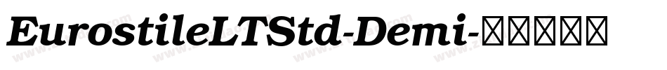 EurostileLTStd-Demi字体转换
