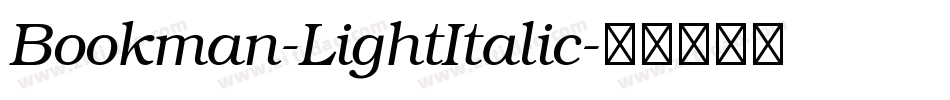 Bookman-LightItalic字体转换