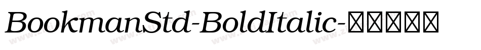 BookmanStd-BoldItalic字体转换
