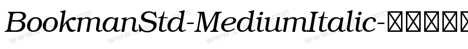 BookmanStd-MediumItalic字体转换