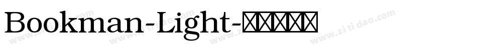 Bookman-Light字体转换