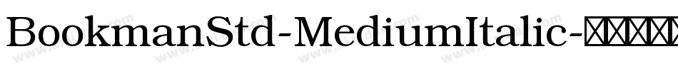 BookmanStd-MediumItalic字体转换
