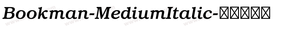 Bookman-MediumItalic字体转换