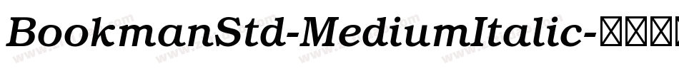 BookmanStd-MediumItalic字体转换