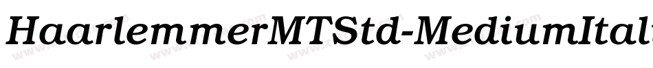 HaarlemmerMTStd-MediumItalic字体转换