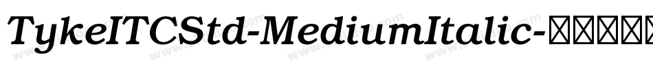 TykeITCStd-MediumItalic字体转换