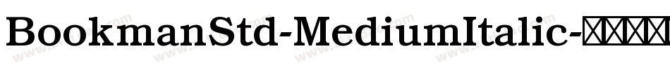 BookmanStd-MediumItalic字体转换