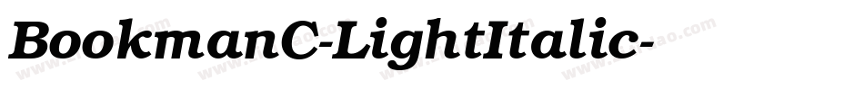 BookmanC-LightItalic字体转换