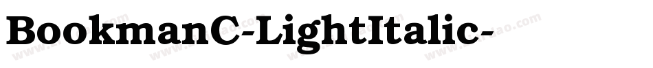 BookmanC-LightItalic字体转换