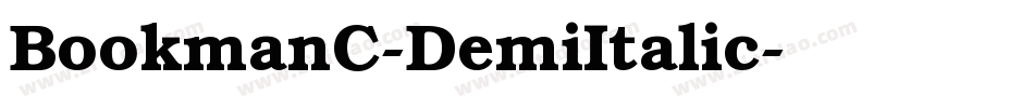 BookmanC-DemiItalic字体转换