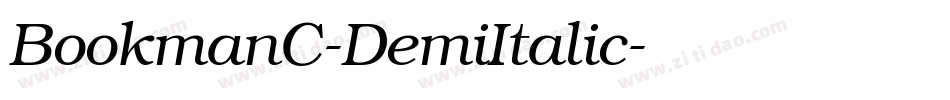 BookmanC-DemiItalic字体转换