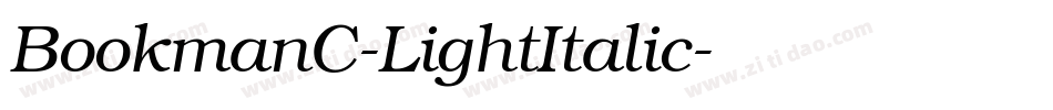 BookmanC-LightItalic字体转换