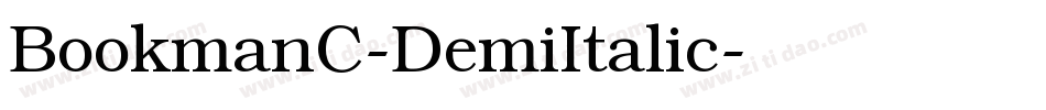 BookmanC-DemiItalic字体转换