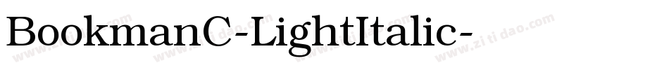 BookmanC-LightItalic字体转换