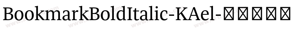BookmarkBoldItalic-KAel字体转换