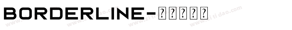 borderline字体转换