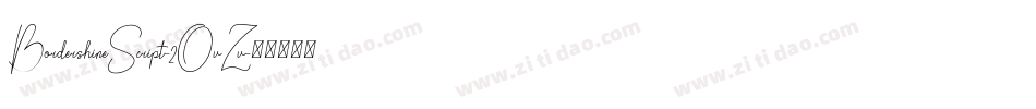 BordershineScript-2OvZv字体转换